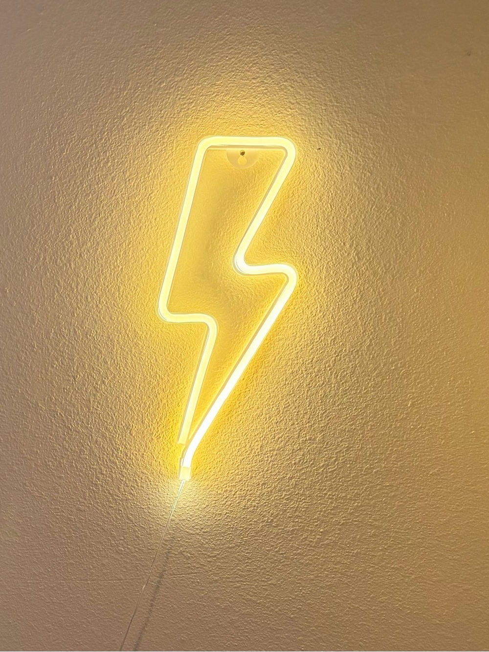 Set of Neon Wall Lights - lighting bolt and lips